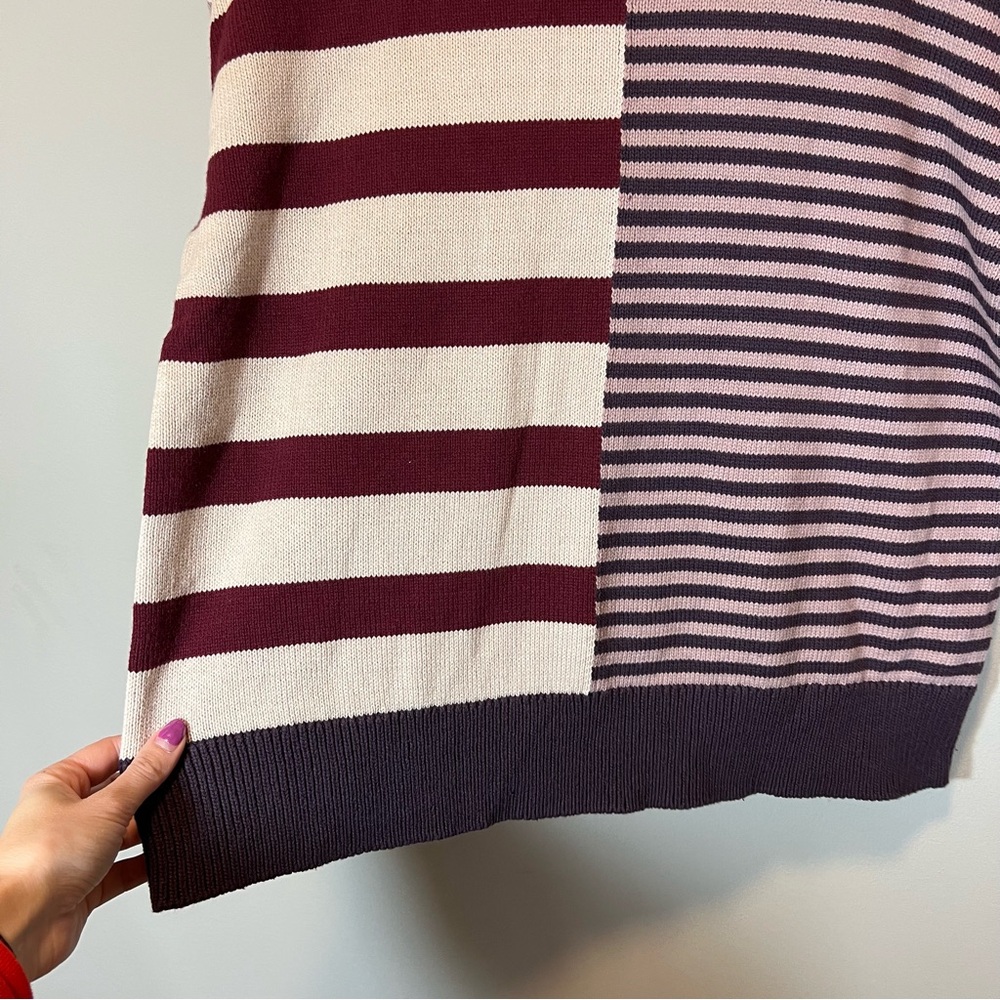 Hem & Thread Women’s Purple Striped Sweater Medium NWT - Picture 6 of 10